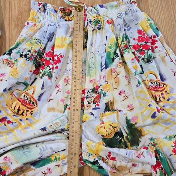 Bushwacker Women Vintage Cottage Floral 2 Pc High Waist Short Set M Made in USA - Picture 14 of 15